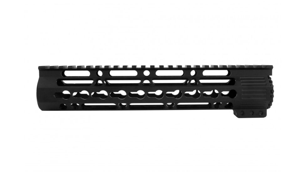 Tacfire AR15 Ultra Slim Clamp-on KeyMod Free Float Hand Guard w/Detachable Rails/GEN 2, Black, 10in, HG10-10