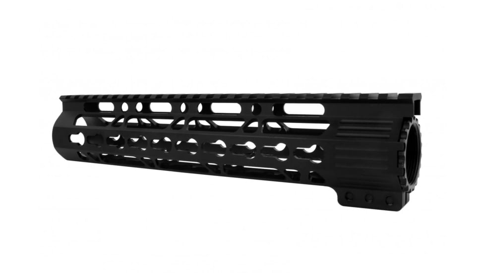 Tacfire AR15 Ultra Slim Clamp-on KeyMod Free Float Hand Guard w/Detachable Rails/GEN 2, Black, 10in, HG10-10
