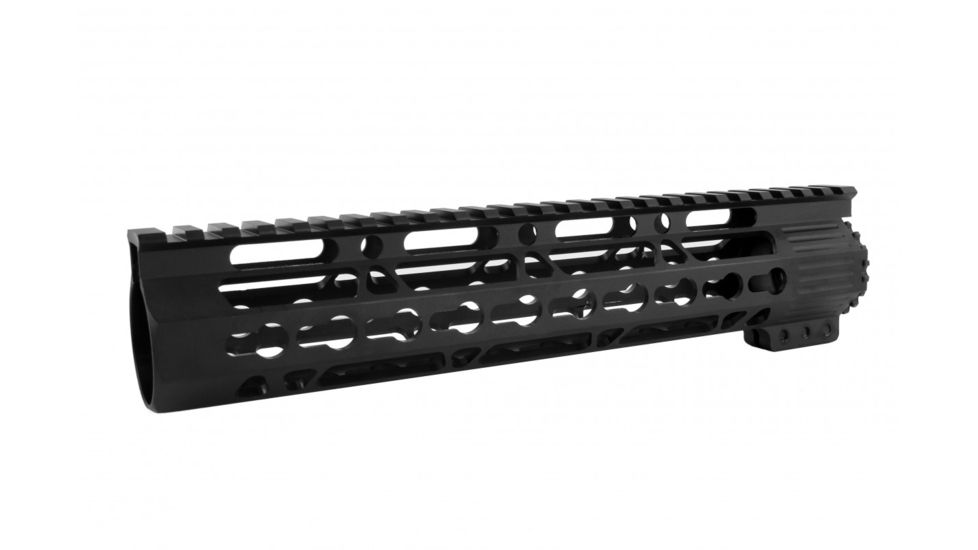 Tacfire AR15 Ultra Slim Clamp-on KeyMod Free Float Hand Guard w/Detachable Rails/GEN 2, Black, 10in, HG10-10