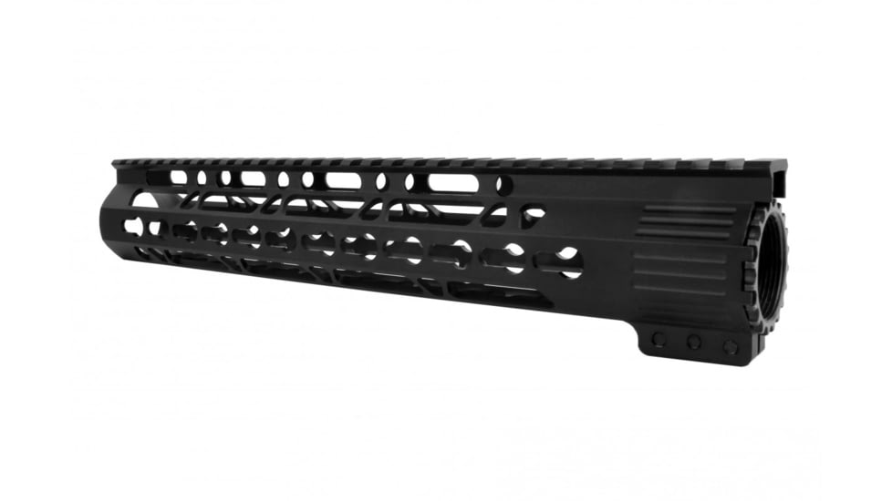 Tacfire AR15 Ultra Slim Clamp-on KeyMod Free Float Hand Guard w/Detachable Rails/GEN 2, Black, 12in, HG10-12
