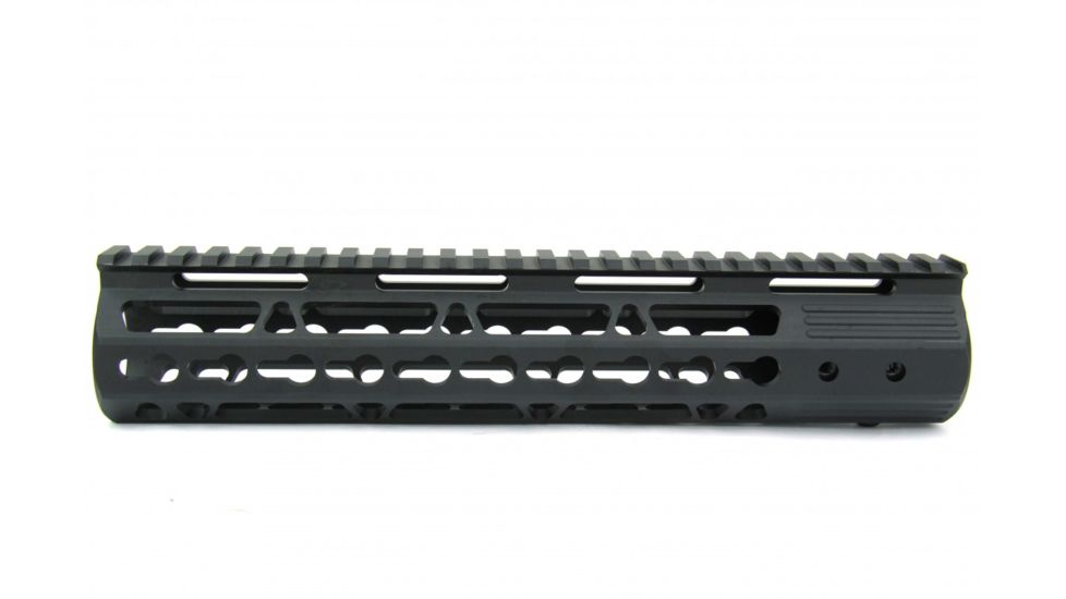 Tacfire AR15 Ultra Slim KeyMod Free Float Hand Guard w/Detachable Rails, Black, 10in, HG09-10