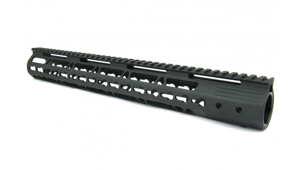 Tacfire AR15 Ultra Slim KeyMod Free Float Hand Guard w/Detachable Rails, Black, 12in, HG09-12, EDEMO1