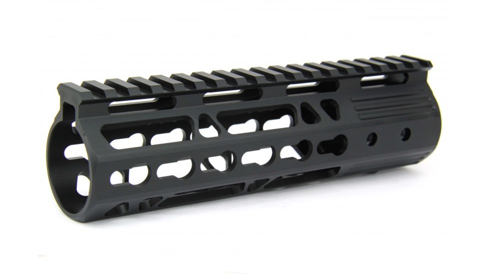 Tacfire AR15 Ultra Slim KeyMod Free Float Hand Guard w/Detachable Rails, Black, 7in, HG09-7