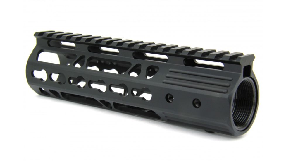 Tacfire AR15 Ultra Slim KeyMod Free Float Hand Guard w/Detachable Rails, Black, 7in, HG09-7