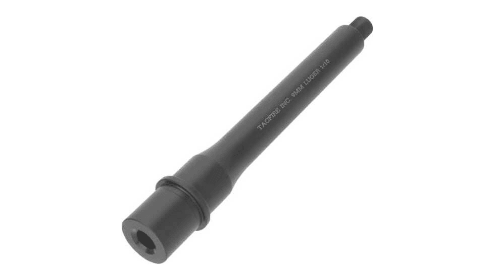 TacFire Pistol Barrel, AR Platform, AR-15, 9mm NATO, 1-10 Twist, 1/2x36, 4150 Chrome Moly Vanadium Steel, Black Nitride, BAR9MM7BN