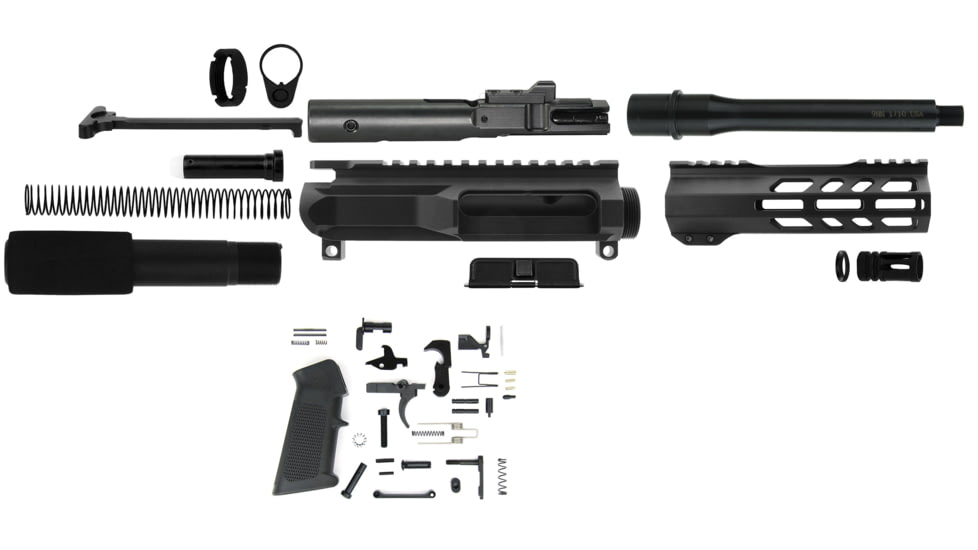 TacFire BASIC 7inch UNASSEMBLED 9MM PISTOL BUILD KIT, PK9MM-LPK-7