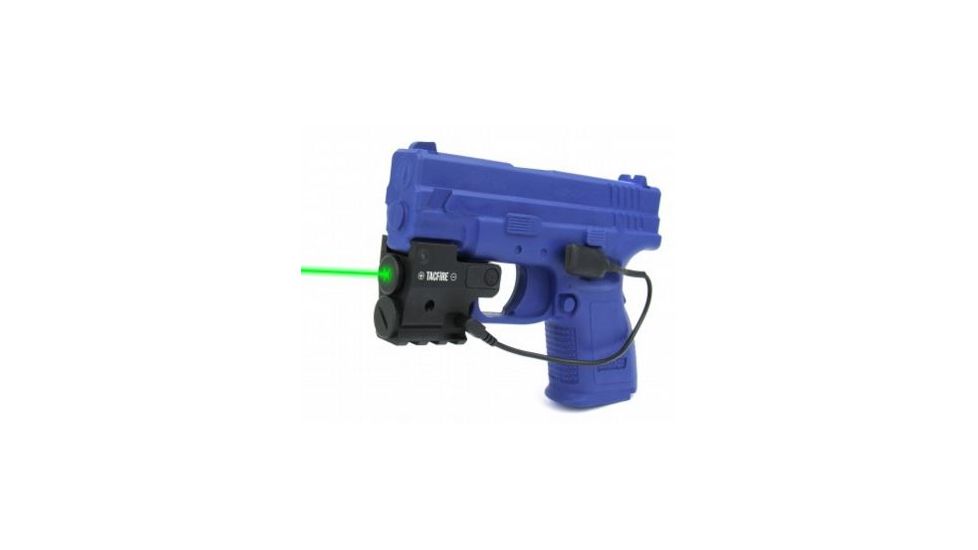 Tacfire Compact/Sub-Compact Pistol Low Temp Green Laser w/Picatinny Rail/Pressure Switch Gen 2, Black LZ002G