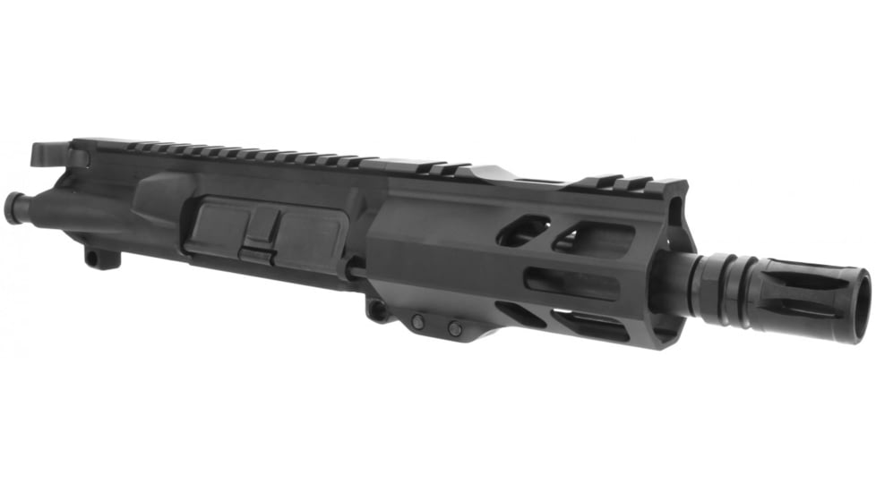 TacFire Complete Upper Assembly, 5.56 NATO, 5in, Type III Hard Anodized, Black, Large, BU-556-5