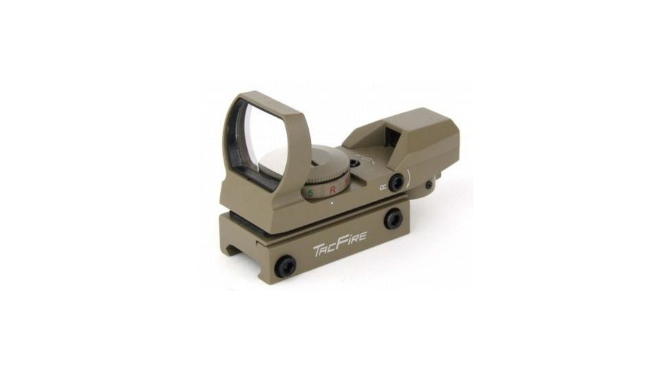 Tacfire Dual Illuminated Reflex Sight With 4 Different Reticles, Tan RD007-T