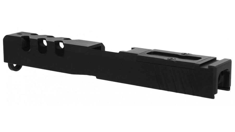 TacFire Glock 17 Slide, Gen3 w/ RMR Cut &amp; Cover Plate 9mm, 416R Steel, Cerakote Finish, Graphite Black, Small, GLKSL-17