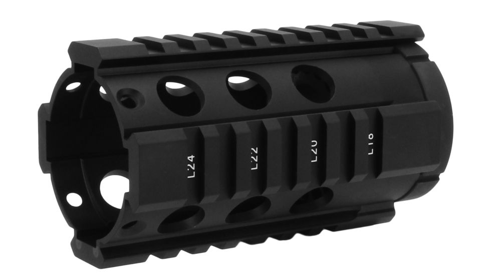 TacFire HG-05 Free-Float Handguard, Quad Rail, Pistol Length, AR-15, 4 inch, Black, HG05-4