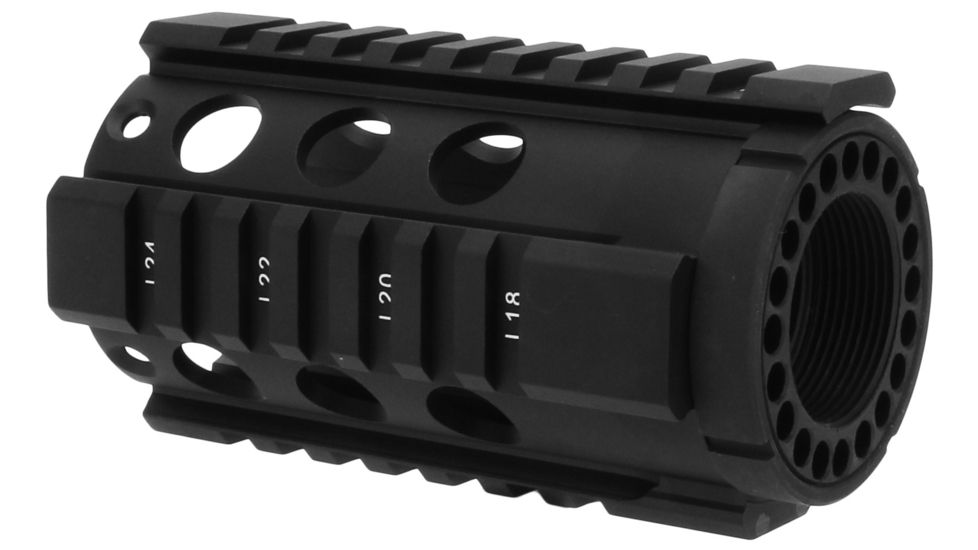 TacFire HG-05 Free-Float Handguard, Quad Rail, Pistol Length, AR-15, 4 inch, Black, HG05-4