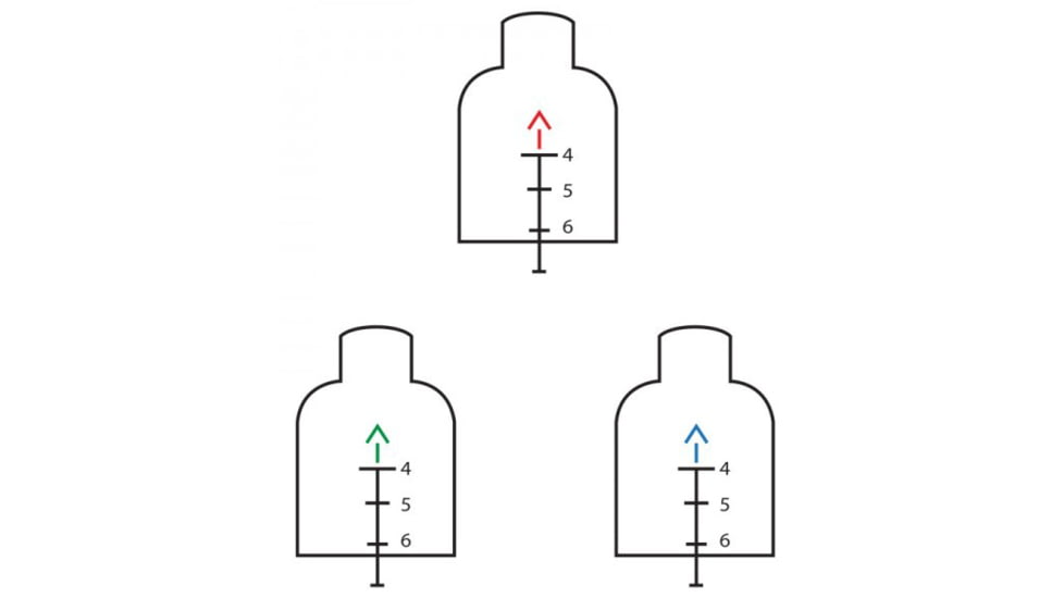Tacfire Illuminated Red/Green/Blue Chevron Reticle