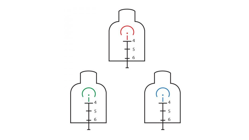 Tacfire Illuminated Red/Green/Blue Horseshoe Reticle