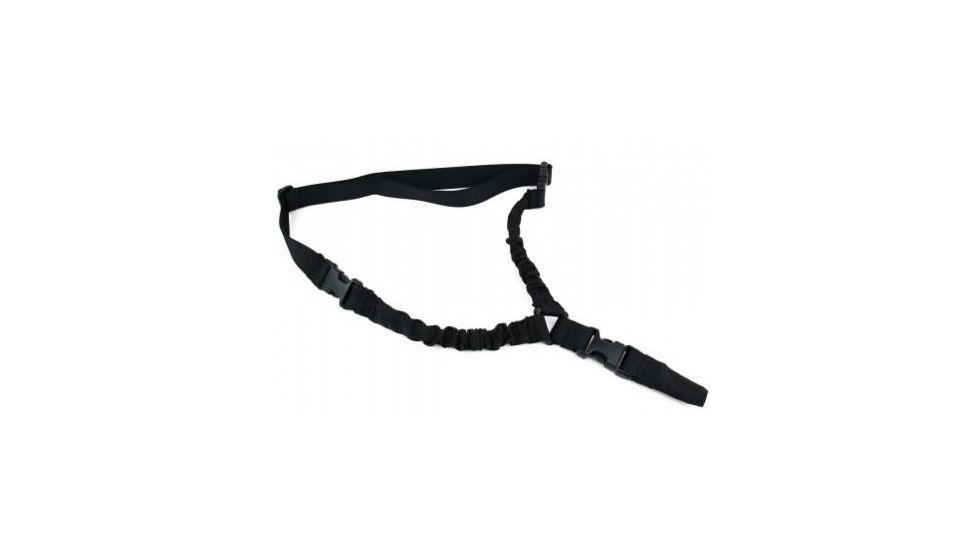 Tacfire One Point Bungee Rifle Sling/Hk Steel Hook, Heavy Duty, Black SL002B