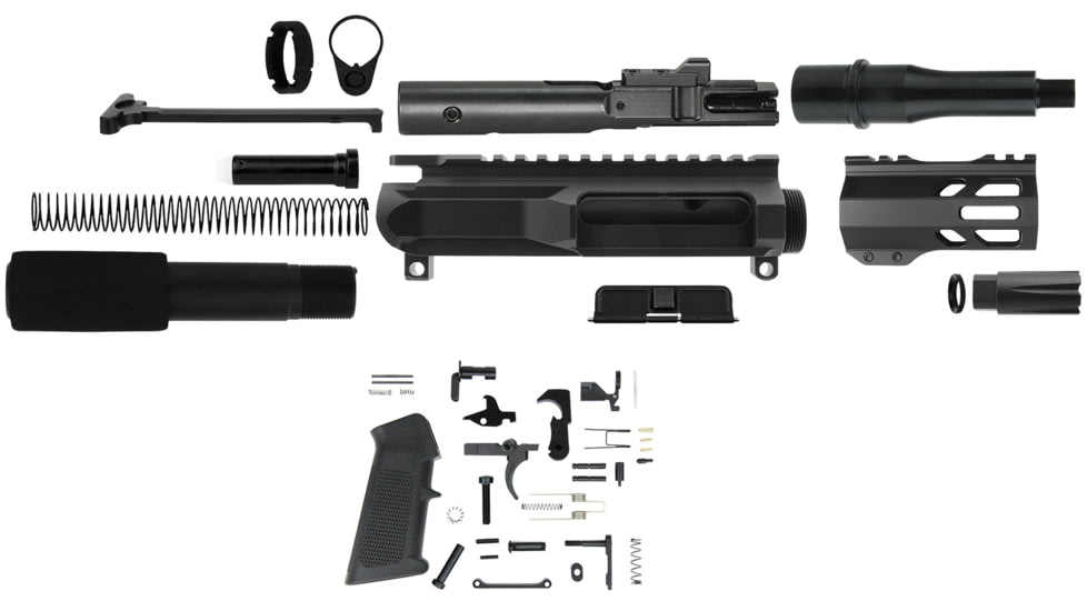 TacFire .45 ACP, 4 inch Upper Receiver Pistol Kit, 14 Pieces, Black, SSPK45ACPLPK4