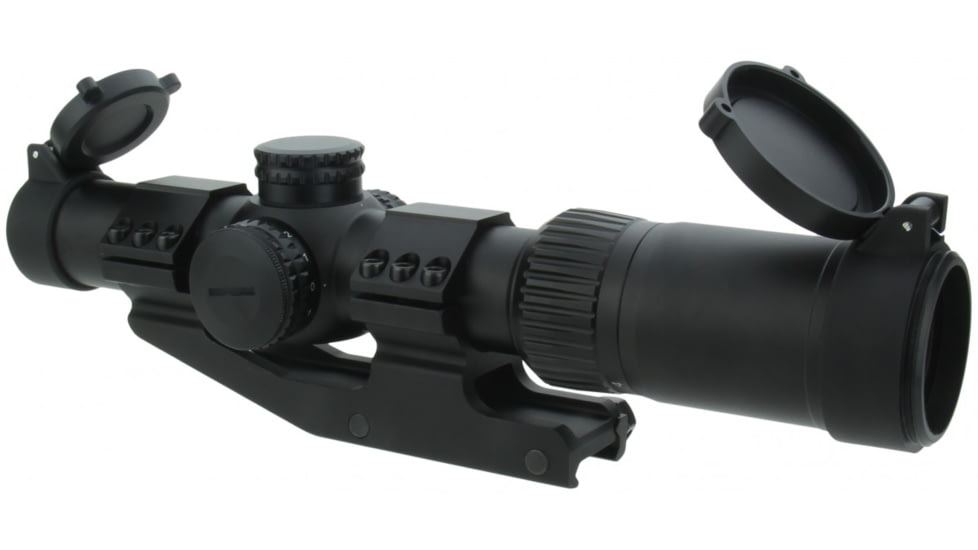 TacFire SC1424-G2-D SC1424-G2 Black 1-4x 24mm Illuminated Red Dot Reticle