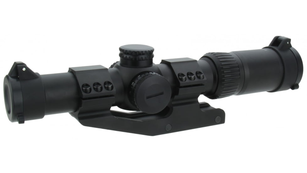 TacFire SC1424-G2-D SC1424-G2 Black 1-4x 24mm Illuminated Red Dot Reticle