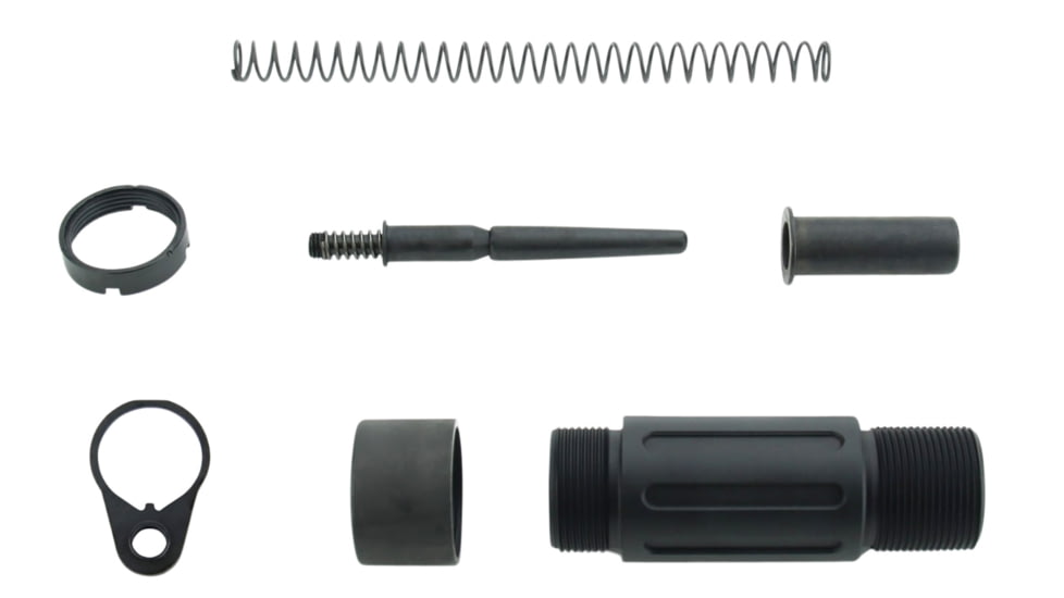 TacFire Short Pistol Buffer Tube Kit w/ QD Endplate, 3.5 in, Black, Small, MAR139-C
