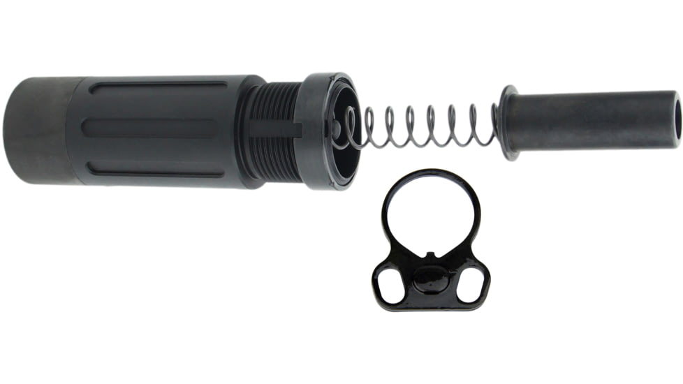 TacFire Short Pistol Buffer Tube Kit w/ Ambidextrous Endplate, 3.5 in, Black, Small, MAR139-B