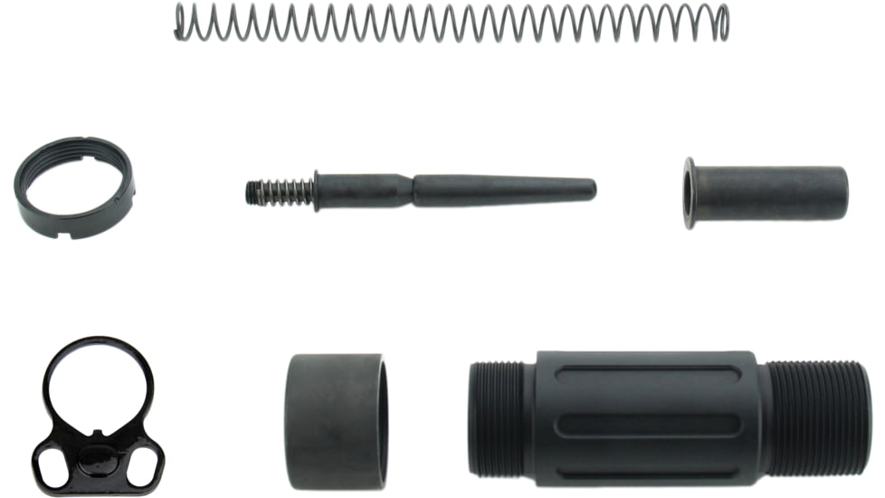 TacFire Short Pistol Buffer Tube Kit w/ Ambidextrous Endplate, 3.5 in, Black, Small, MAR139-B