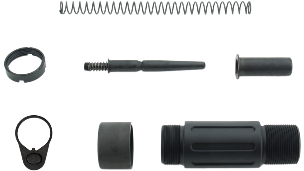 TacFire Short Pistol Buffer Tube Kit w/ Standard Endplate, 3.5 in, Black, Small, MAR139-A