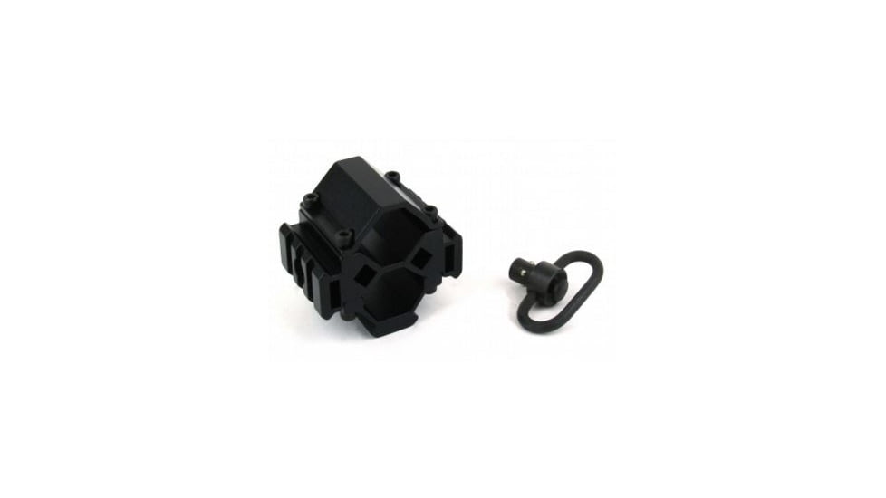 Tacfire Shotgun Tri-Rail Barrel Mount With Push Button Swivel, Black MSG006