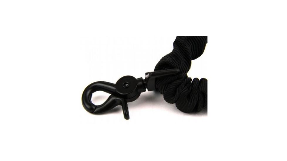 Tacfire Single Point Double Bungee Rifle Sling/Snap-On Steel Clip, Black SL001B