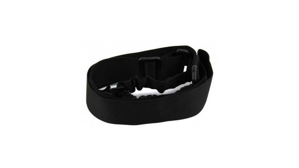 Tacfire Single Point Double Bungee Rifle Sling/Snap-On Steel Clip, Black SL001B