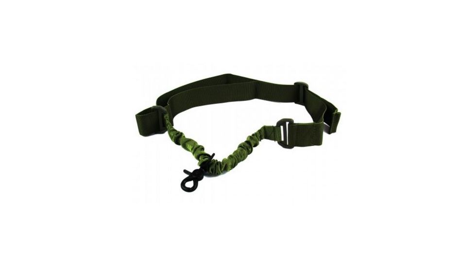 Tacfire Single Point Double Bungee Rifle Sling/Snap-On Steel Clip, Green SL001OD