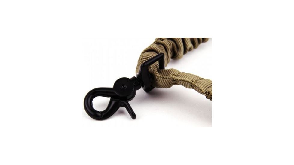 Tacfire Single Point Double Bungee Rifle Sling/Snap-On Steel Clip, Tan SL001T