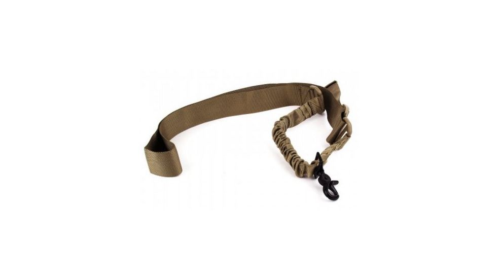 Tacfire Single Point Double Bungee Rifle Sling/Snap-On Steel Clip, Tan SL001T