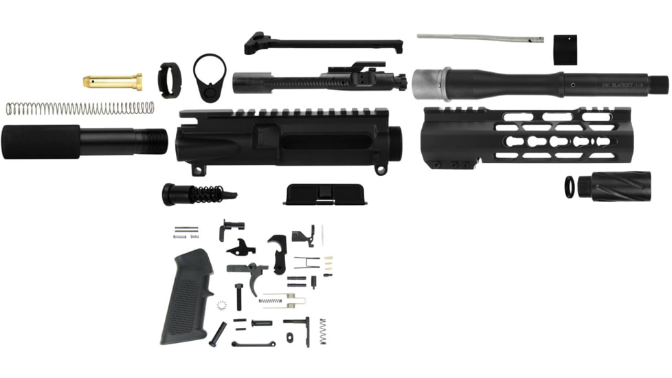 TacFire SSPK300LPK7K AR-15 Pistol Build Kit 300 Blackout Black
