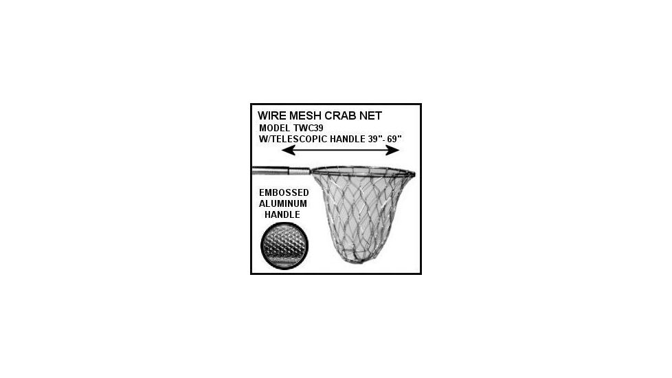 Tackle Factory Almn Wire Crab Net W/Telescpng 823955