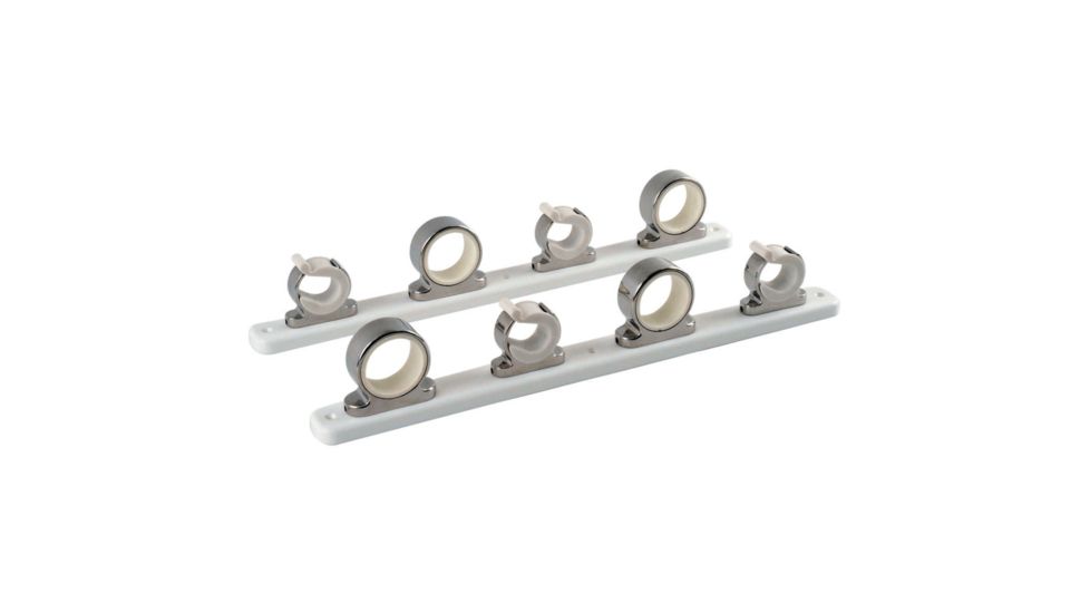 TACO Marine 4-Rod Hanger w/Poly Rack - Polished Stainless Steel 45918