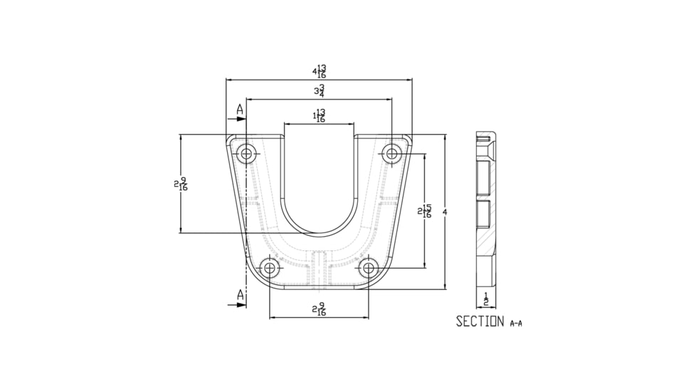 TACO Marine High Polish Stainless Steel Side Mount Table Pedestal Receptor, F16-0080