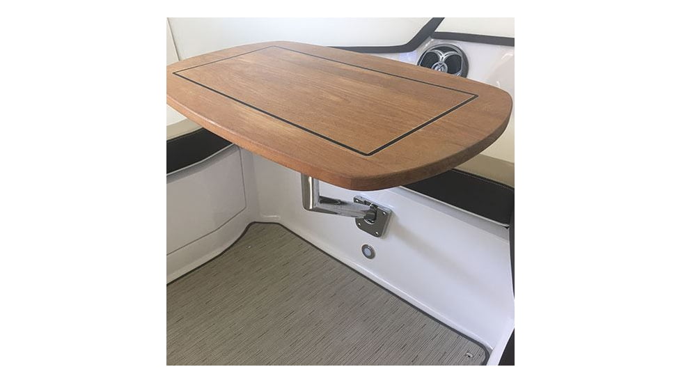 TACO Marine High Polish Stainless Steel Side Mount Table Pedestal Receptor, F16-0080