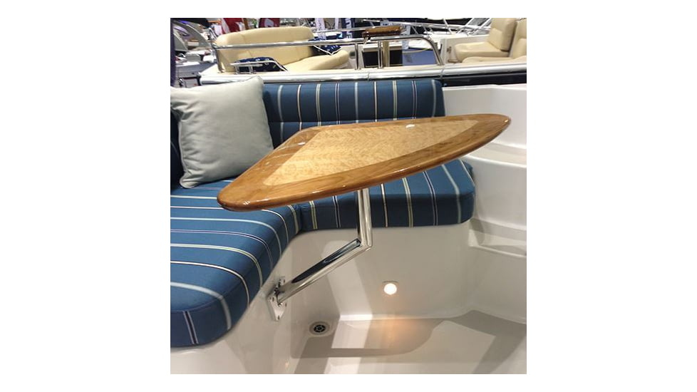 TACO Marine High Polish Stainless Steel Side Mount Table Pedestal Receptor, F16-0080