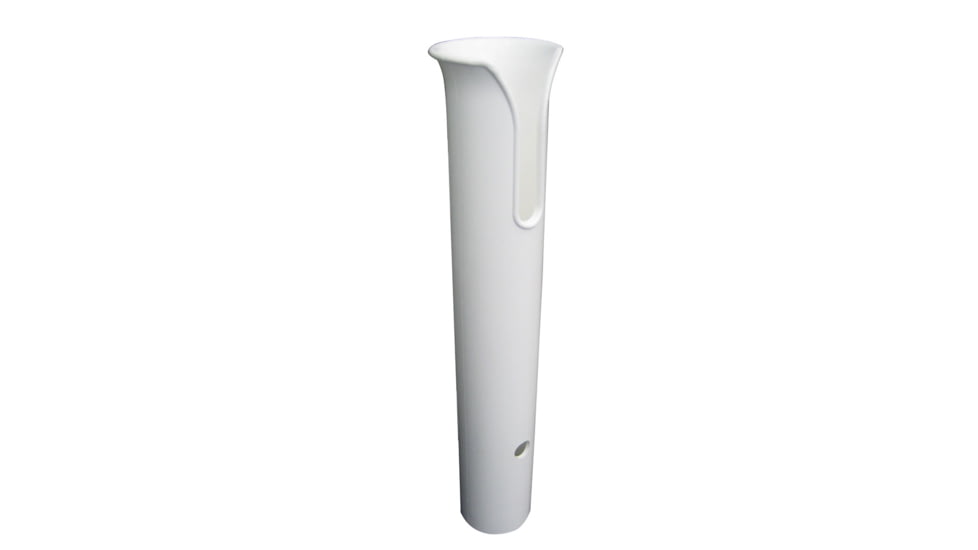TACO Marine Poly Thru-Bolt Rod Holder w/Mounting Holes - No Hardware - White 51824