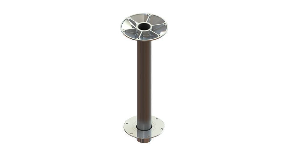 TACO Marine Surface-Mount Pedestal Table Base For 2.375in Post 9.875in Base, Z10-4075BLY60MM