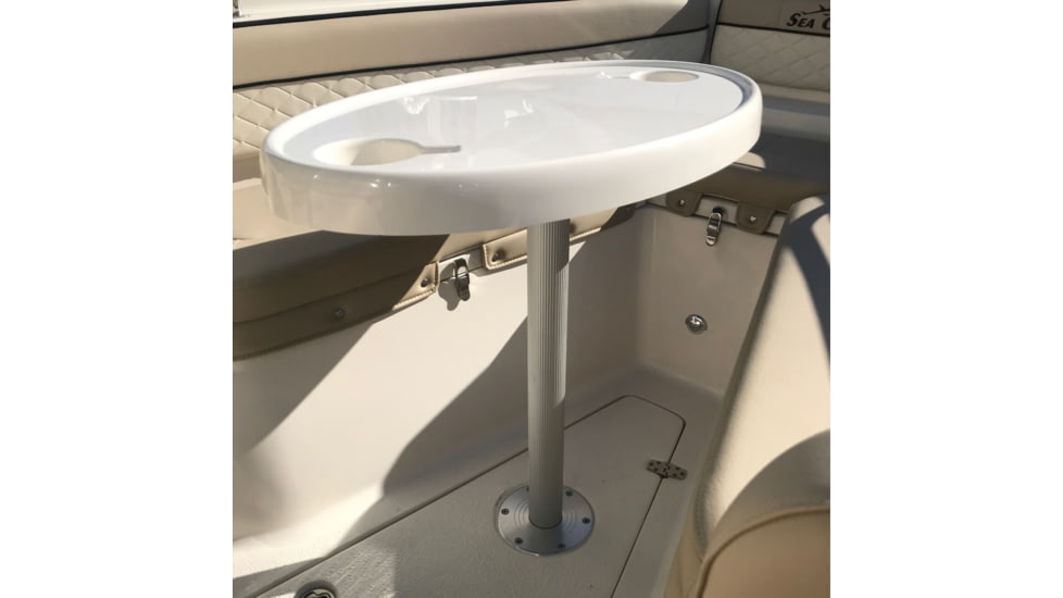 TACO Marine Surface-Mount Pedestal Table Base For 3in Post 8.625in Base, Z10-4080BLY76MM