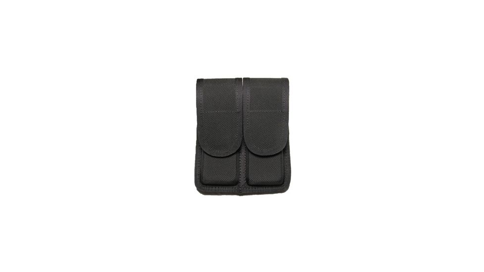 Tacprogear Double Pistol Magazine Case, Single Row, Black, Black DG-DPSR1-BK