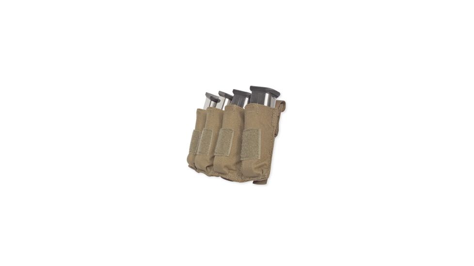 Tacprogear Quad Pistol Mag Pouch w/ Griptite, Coyote Tan, Coyote P-QPGT1-CT