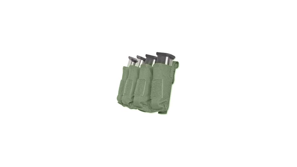 Tacprogear Quad Pistol Mag Pouch w/ Griptite, Olive Drab Green, Olive Drab Green P-QPGT1-OD