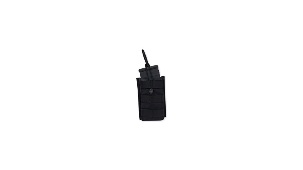 Tacprogear Single Rifle Mag Pouch, Open Top, Black, Black P-SRMOT1-BK