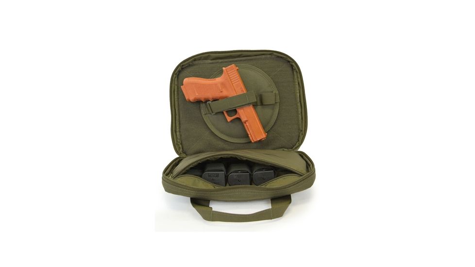 TacProGear Tactical Pistol Case with Pistol Wheel, Olive Drab Green B-TPC1-OD