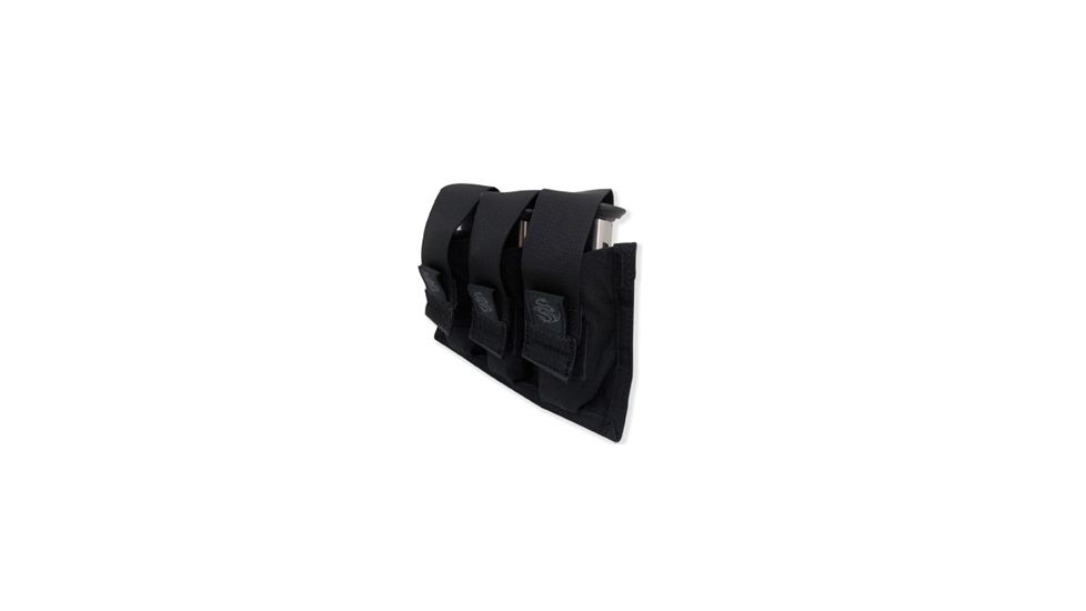 Tacprogear Triple Pistol Mag Pouch w/ Griptite, Black, Black P-TPGT1-BK