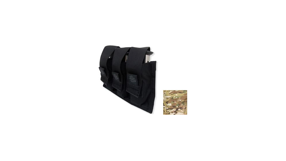 Tacprogear Triple Pistol Mag Pouch w/ Griptite, Multicam, Multicam P-TPGT1-MC