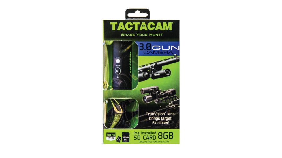 Tactacam 3.0 Firearm Action Camera w/ Custom Gun Mount, Black TA-3-GUN