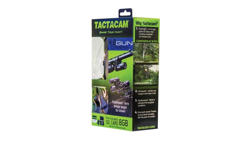 Tactacam 4.0 Firearm Action Camera w/ Custom Gun Mount, Black TA-4-GUN